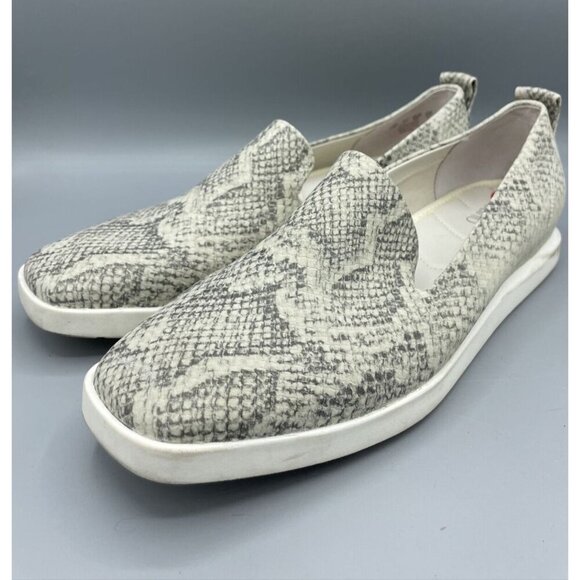Franco Sarto Slip On Boston Snake Print  Square Toe Casual Comfort Shoes 10 - Picture 1 of 8
